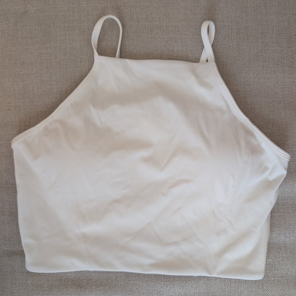 Women's White Sleeveless Top